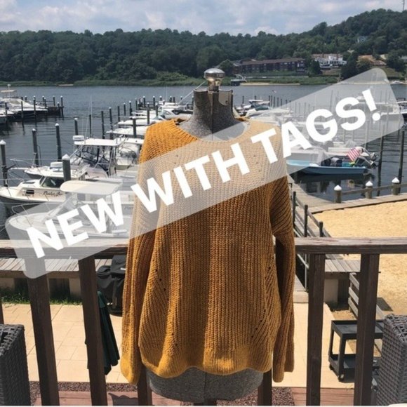 XL & XXL GOLD / YELLOW SOFT KNIT CREW NECK KNIT SWEATER!  NWT - Picture 3 of 10